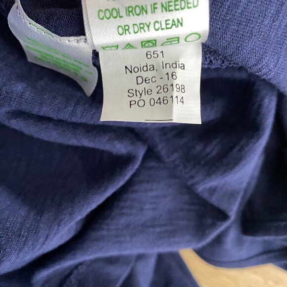 Lilly Pulitzer Surfcrest Dress Medium True Navy Blue‎ Cotton Modal NWT DR-1355 - Picture 12 of 12